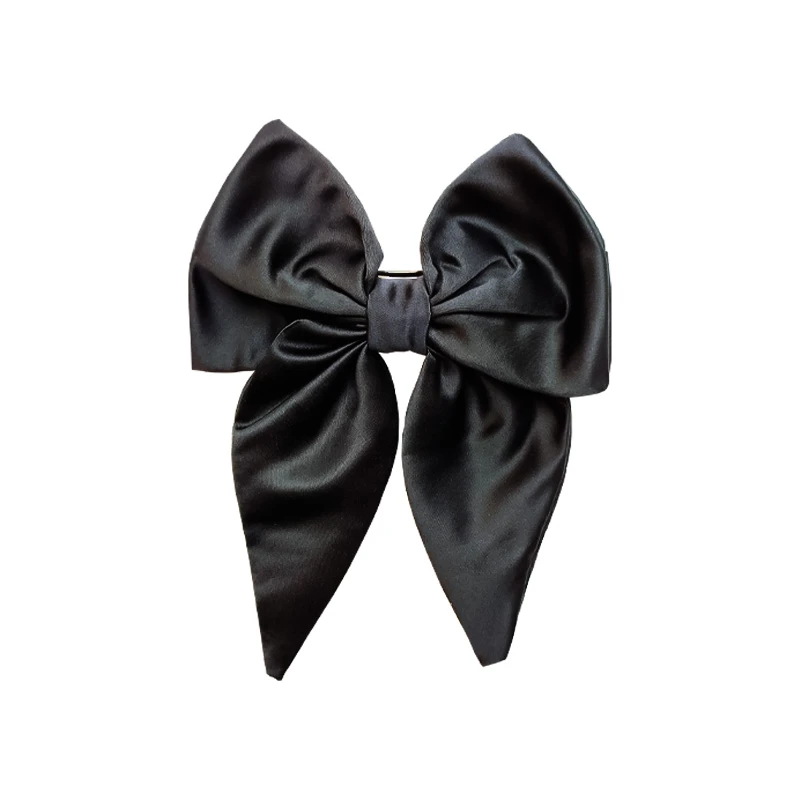 گیره مو زنانه مدل فرانسوی پاپیون دار ساتن کد 40821