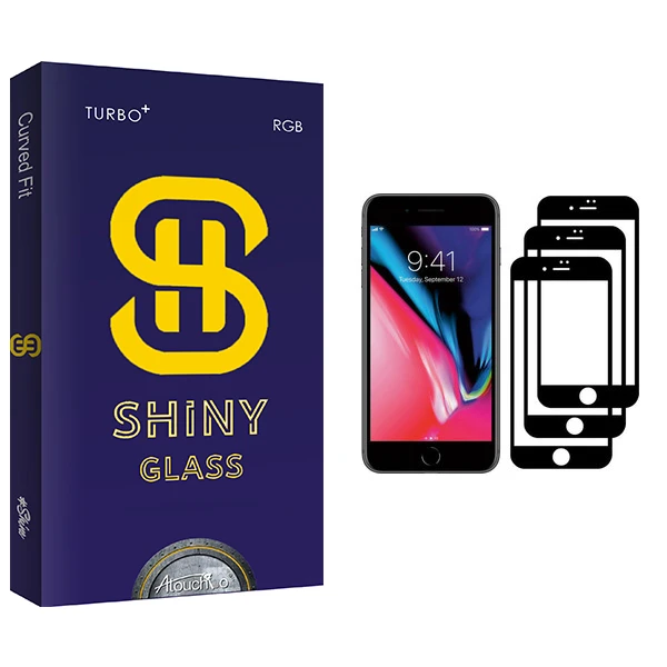 محافظ صفحه نمایش آتوچبو مدل Shiny مناسب برای گوشی موبایل اپل iPhone 8 Plus بسته سه عددی