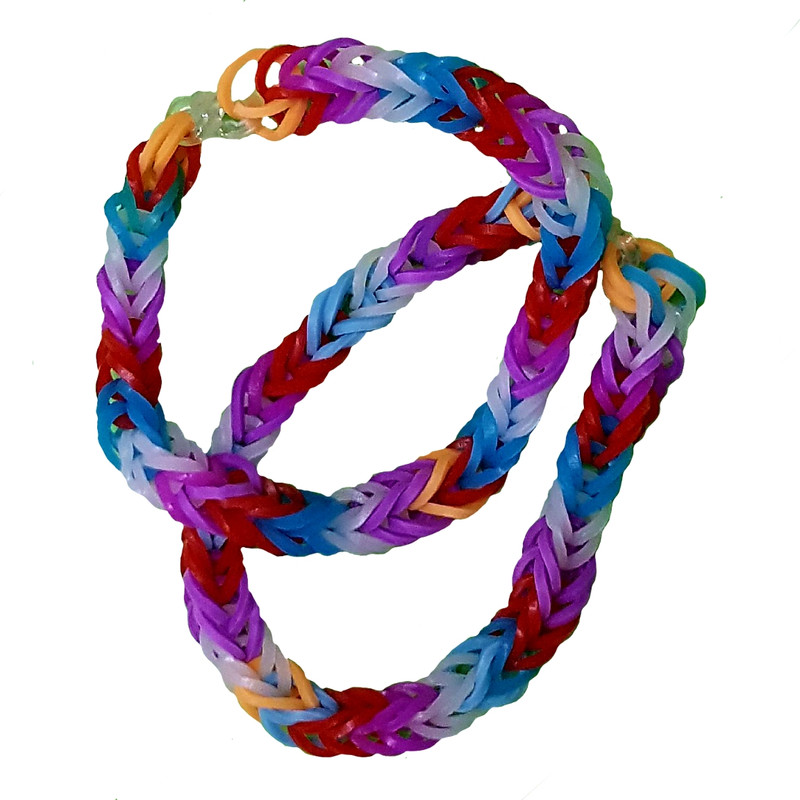 دستبند دخترانه مدل فانی باف مجموعه دو عددی