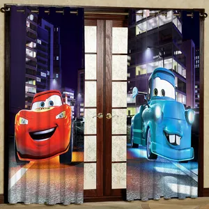 پرده مدل ماشین ها هازان پانچی کد 4391a سایز 140x200 سانتی متر