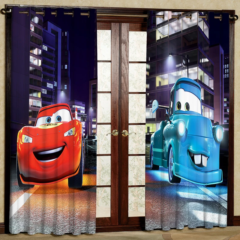 پرده مدل ماشین ها هازان پانچی کد 4391a سایز 140x200 سانتی متر