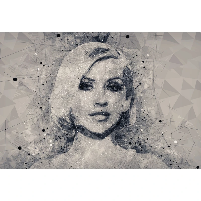 تابلو شاسی طرح پرتره دختر کریستینا آگیلرا مدل T1363