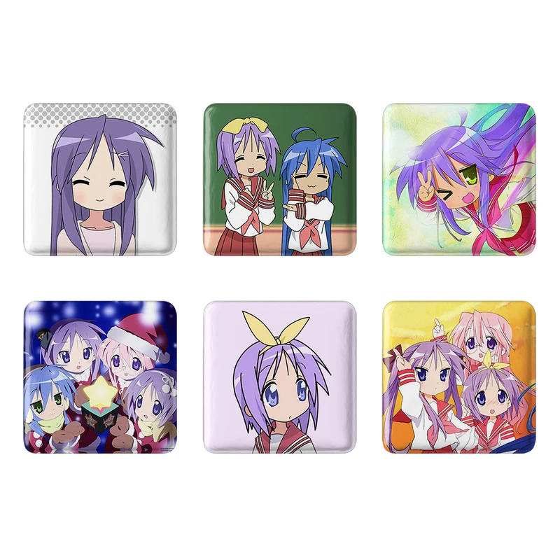 مگنت خندالو طرح انیمه ستاره خوش شانس Lucky Star کد 1468B مجموعه 6 عددی