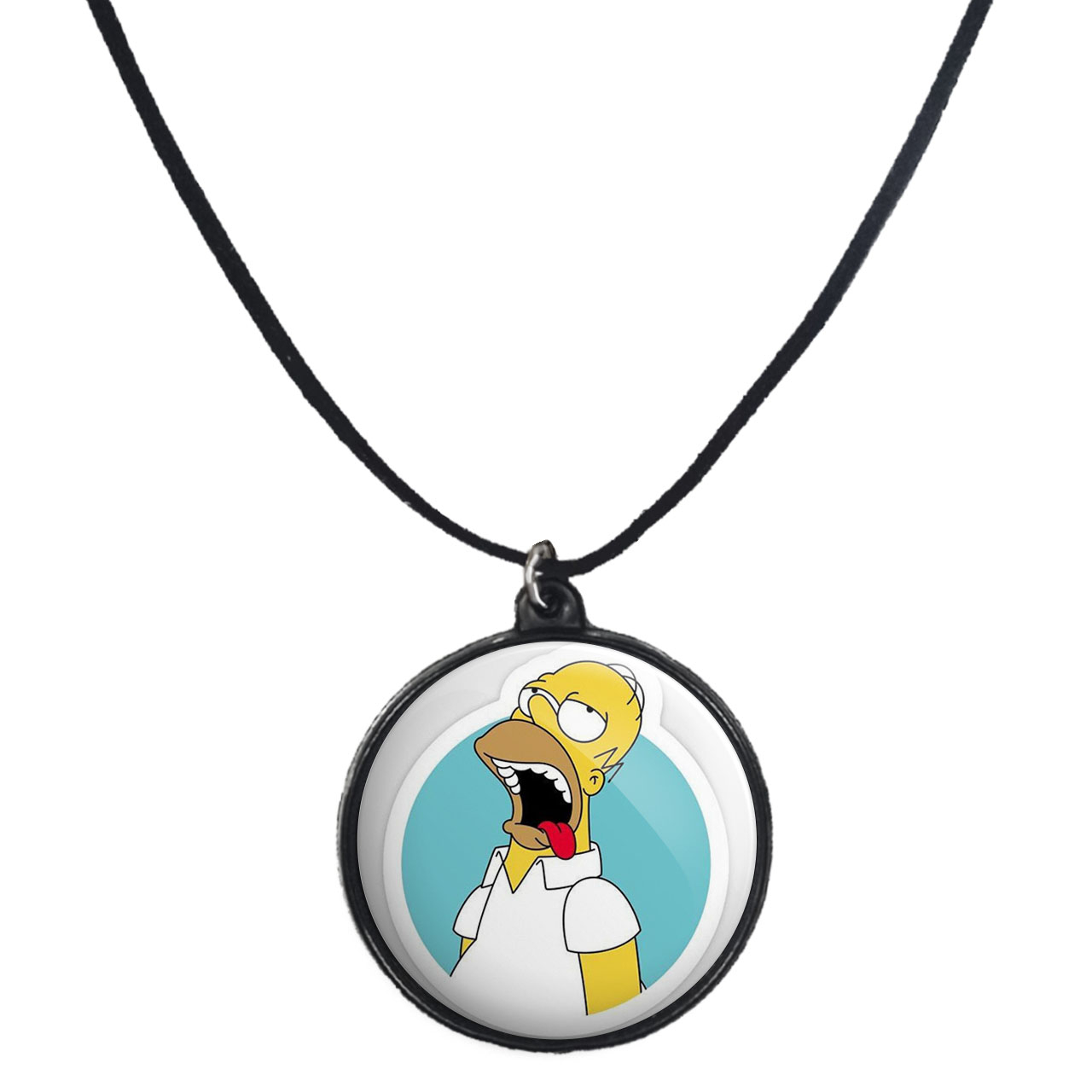 گردنبند پرمانه طرح سیمپسون ها کد pmb.21288 مدل دو طرفه