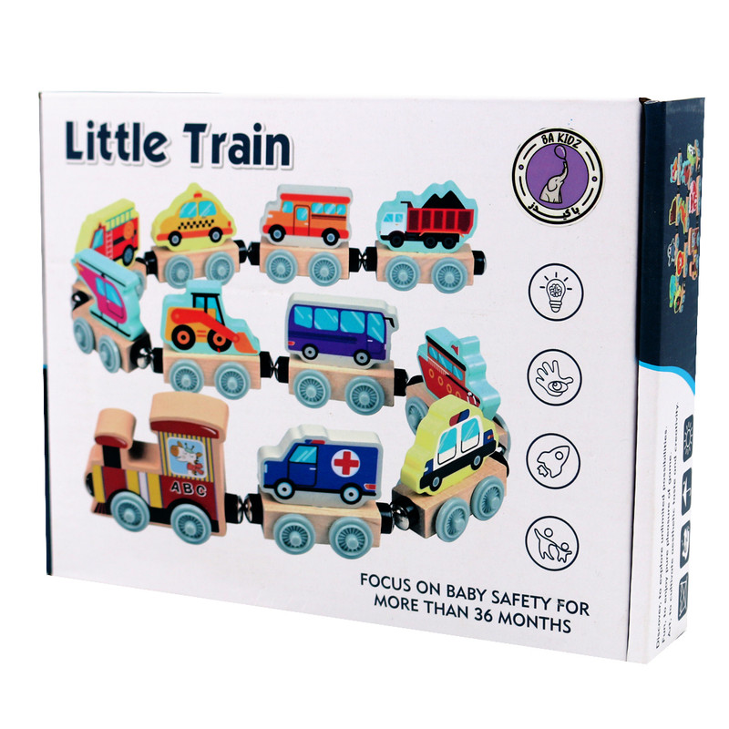 قطار بازی مدل چوبی مگنتی