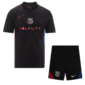 ست تی شرت و شلوارک ورزشی مردانه مدل بارسلونا الکلاسیکو Away 2025