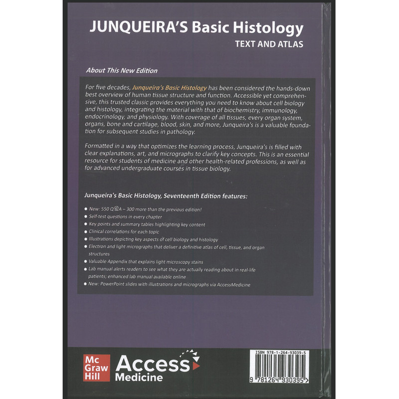 کتاب Junqueira’s Basic Histology 17th Edition اثر Anthony Mescher انتشارات مک گرا هیل