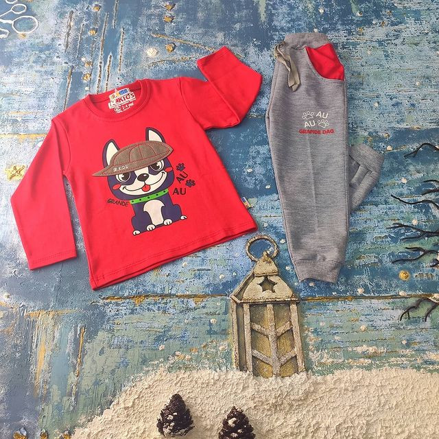 ست تی شرت و شلوار پسرانه مدل JK454