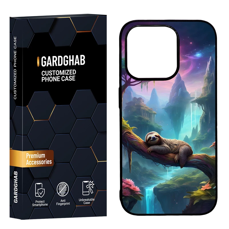 کاور گارد قاب مدل پشت گلس هنری مناسب برای گوشی موبایل اپل iPhone 15 Pro