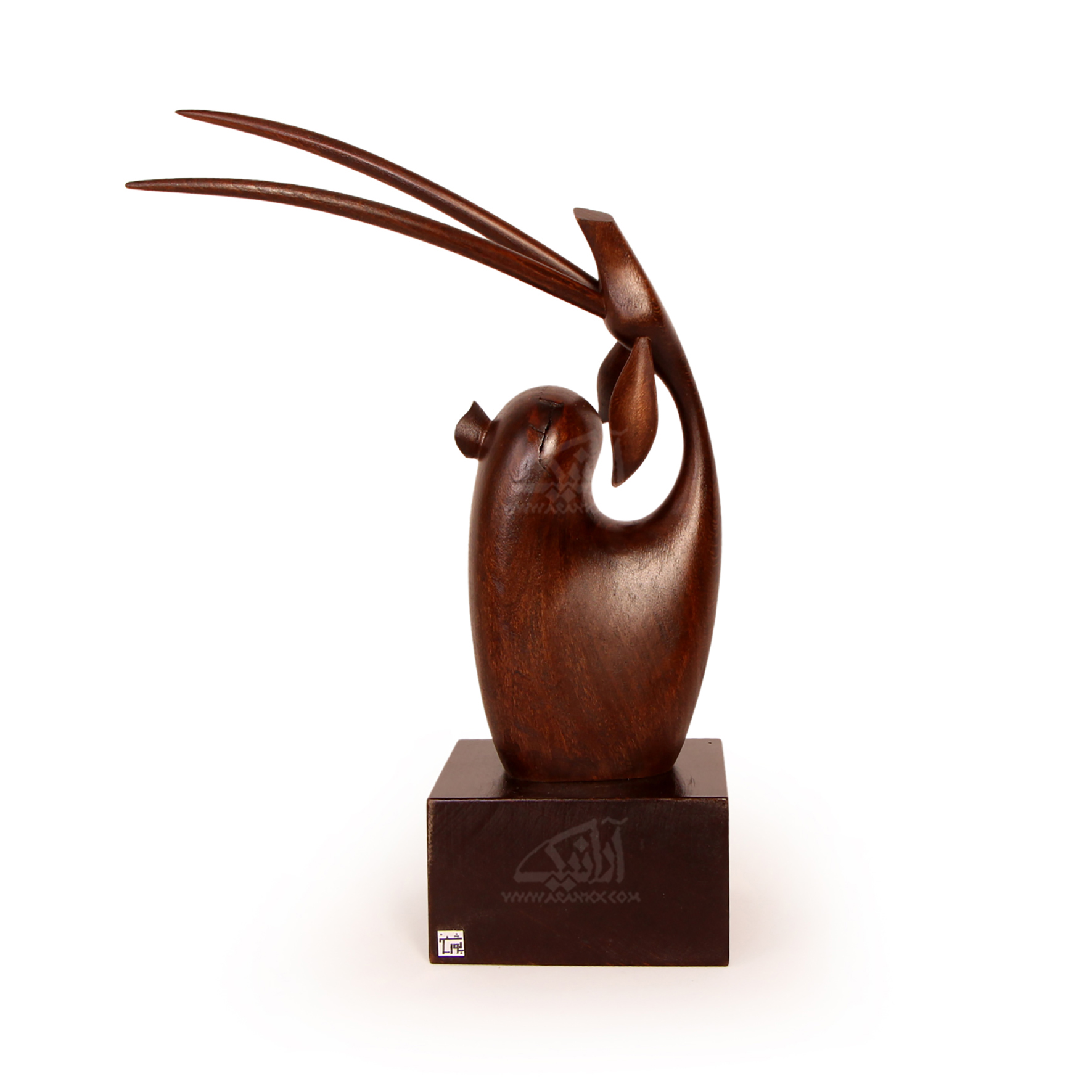 ‎مجسمه‎ غزال چوبی‎ ‎‎‎‎ساده‎ ‎‎ رنگ ‎قهوه ای تیره ‎‎‎‎مدل 1105900015