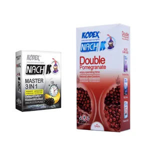 کاندوم تاخیری ناچ کدکس مدل DOUBLE بسته 12 عددی به همراه کاندوم تاخیری ناچ کدکس مدل 3ln1 بسته 3 عددی