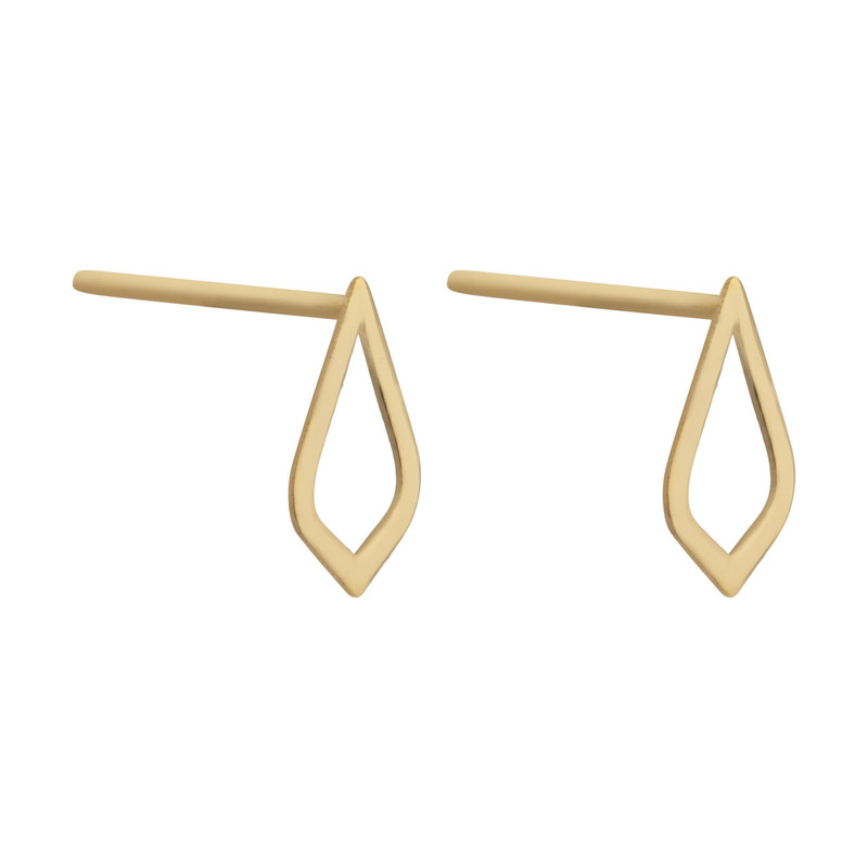 گوشواره طلا 18 عیار زنانه قیراط طرح اشک کد GH4795