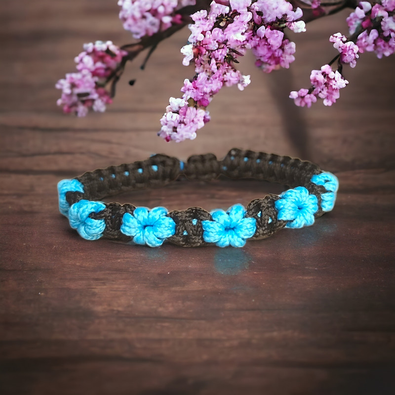 دستبند دخترانه مدل بافت گل مینیمایز دستبند دخترانه مدل بافت گل مینیمایز