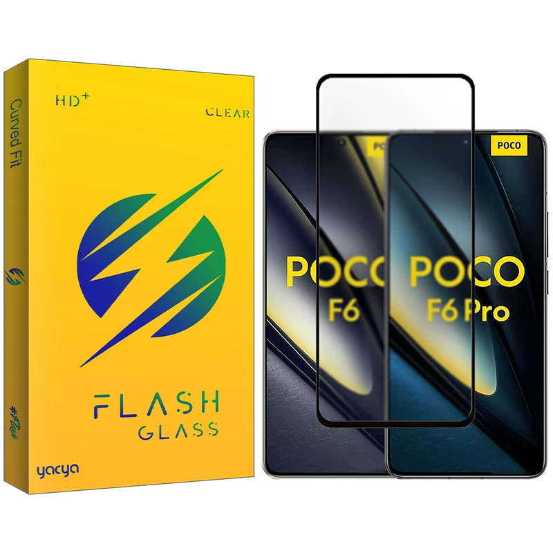 محافظ صفحه نمایش یاکیا مدل Flash مناسب برای گوشی موبایل شیائومی Poco F6 Pro / Poco F6