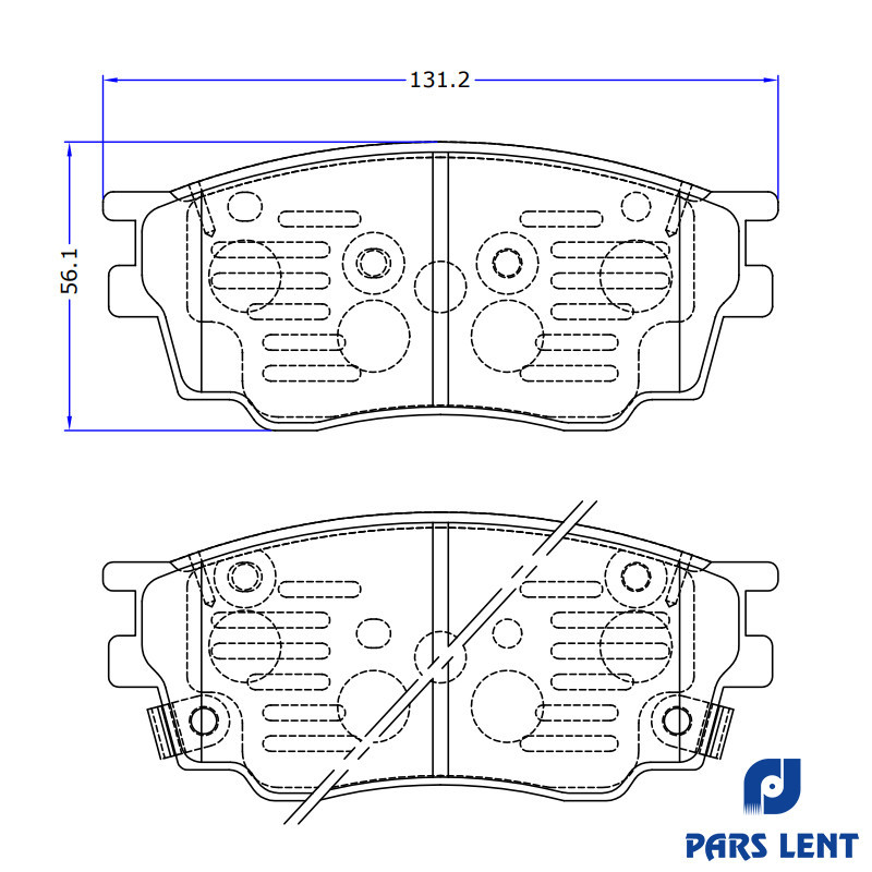 لنت ترمز جلو لنت پارس مدل 24246 مناسب برای سایپا شاهین