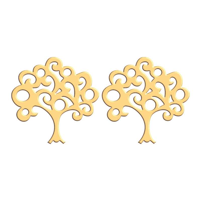 گوشواره طلا 18 عیار زنانه فرشته مدل طرح درخت کد WEL-000188 گوشواره طلا 18 عیار زنانه فرشته مدل طرح درخت کد WEL-000188
