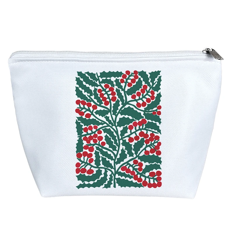 کیف لوازم آرایش دخترانه خندالو مدل گل قرمز و سبز کد 8042