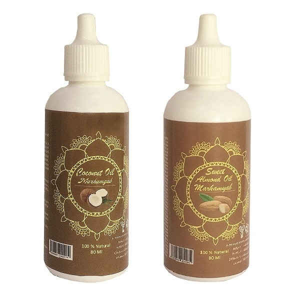 روغن بدن مرهم یاب مدل نارگیل و بادام شیرین حجم 80 میلی لیتر مجموعه 2 عددی