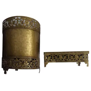 ست سطل و جای دستمال کاغذی مدل پیوتر ترنج 03