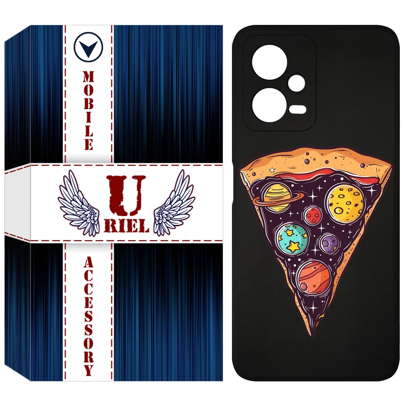 کاور یوریل مدل KSH کد 100 طرح پیتزای کهکشانی مناسب برای گوشی موبایل شیائومی Poco X5 / Redmi Note 12 5G