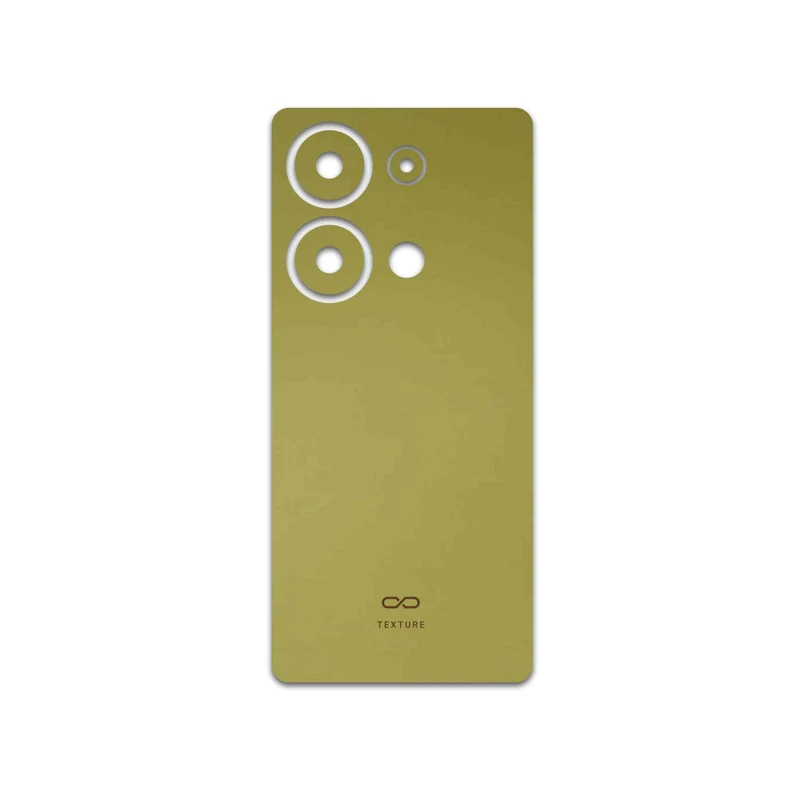 برچسب پوششی ماهوت مدل Matte-Gold مناسب برای گوشی موبایل شیائومی Poco M6 Pro 4G