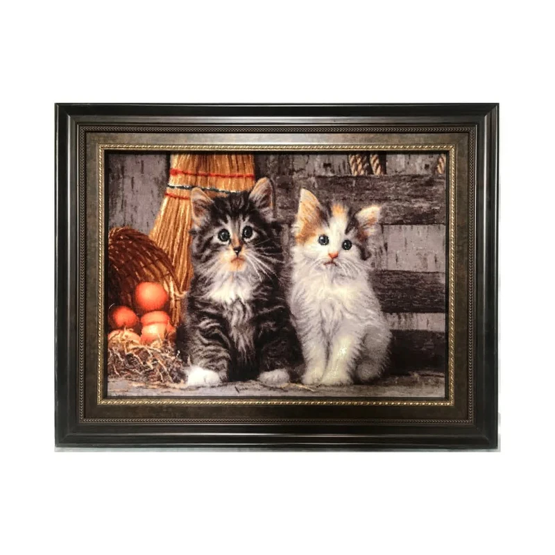 تابلو فرش دستباف مدل گربه