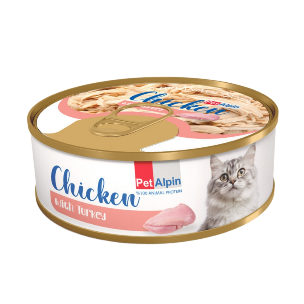 کنسرو گربه پتالپین مدل نچرال طعم بوقلمون وزن 100 گرم