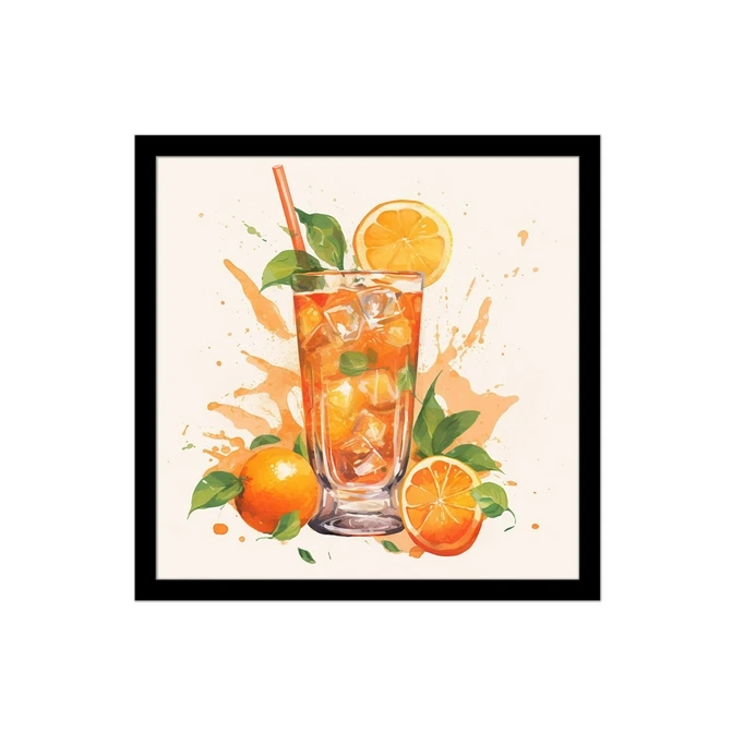 تابلو نوری بکلیت طرح کافه و نوشیدنی آب پرتقال مدل B-MID-15840