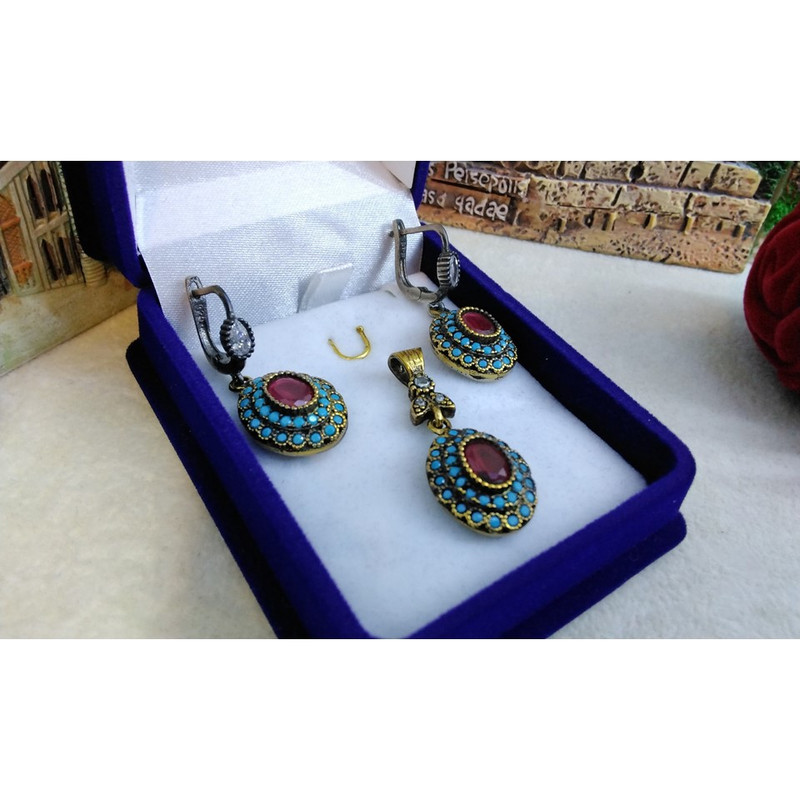 نیم ست نقره زنانه مدل gol-9100