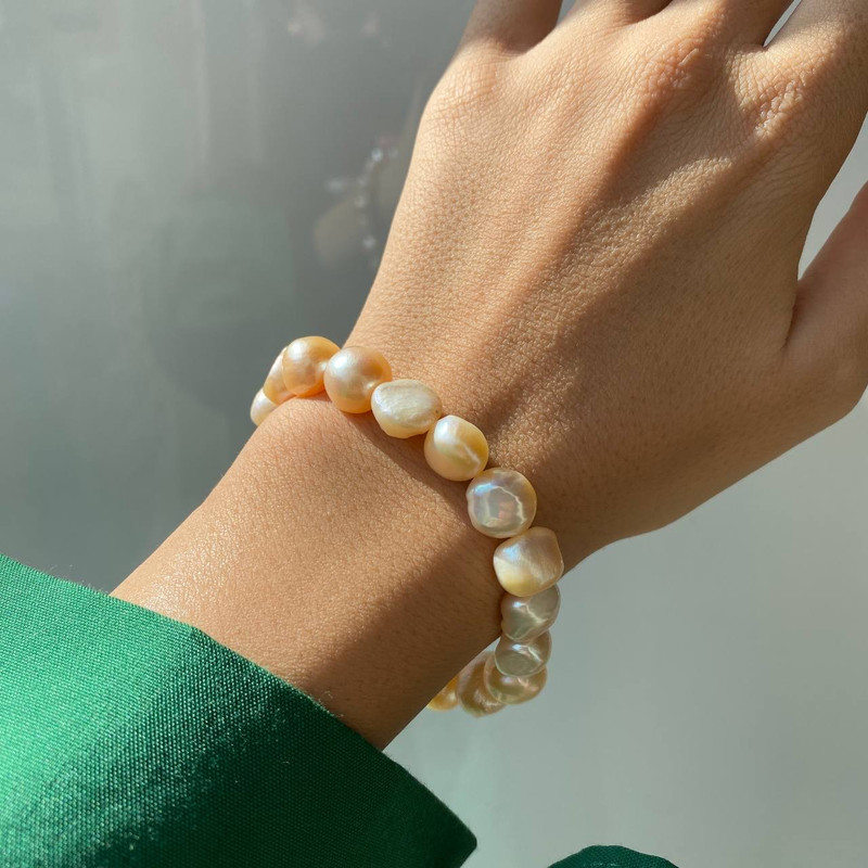 نیم ست نقره زنانه مدل مروارید طبیعی کد MO0024F