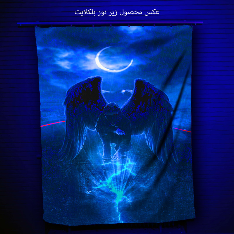 پوستر پارچه ای مدل بکدراپ بلک لایت کد 747