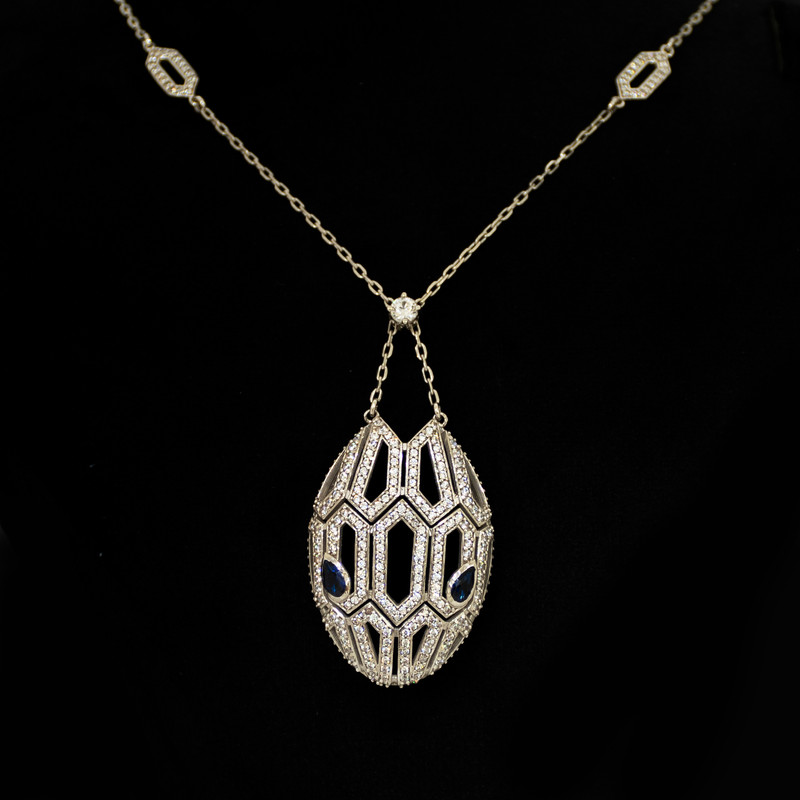 گردنبند طلا 18 عیار زنانه گالری طلا و جواهرات ژاو مدل مار بولگاری