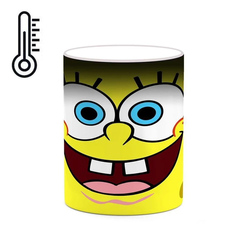 ماگ حرارتی کاکتی مدل کارتون باب اسفنجی کد mgh23492