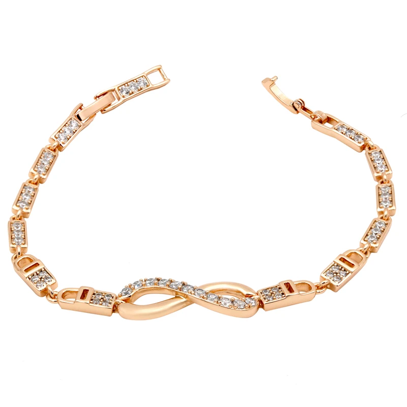 دستبند زنانه ژوپینگ مدل بینهایت نگینی کد TBR 242
