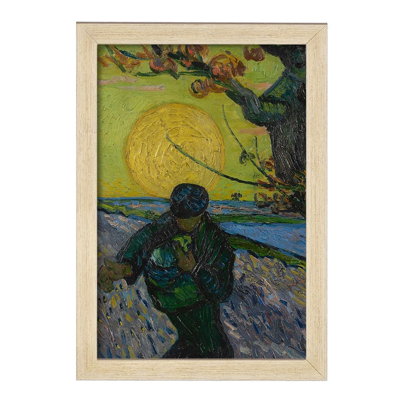 تابلو خندالو مدل کاشت در غروب آفتاب ونسان ونگوگ (Van Gogh) کد 36820