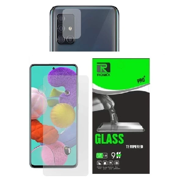محافظ صفحه نمایش روبیکس مدل SA-A71 مناسب برای گوشی موبایل سامسونگ Galaxy A71 به همراه محافظ لنز دوربین