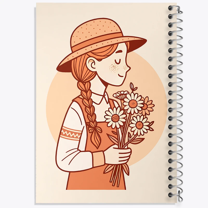 دفتر ژورنال نویسی 50 برگ خندالو مدل نقطه ای طرح دخترانه کد N5954