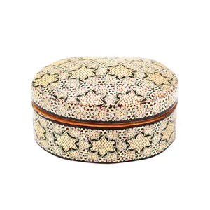 جعبه جواهرات خاتم کاری مدل تمام خاتم طرح الیپس کد 10p7-1f3