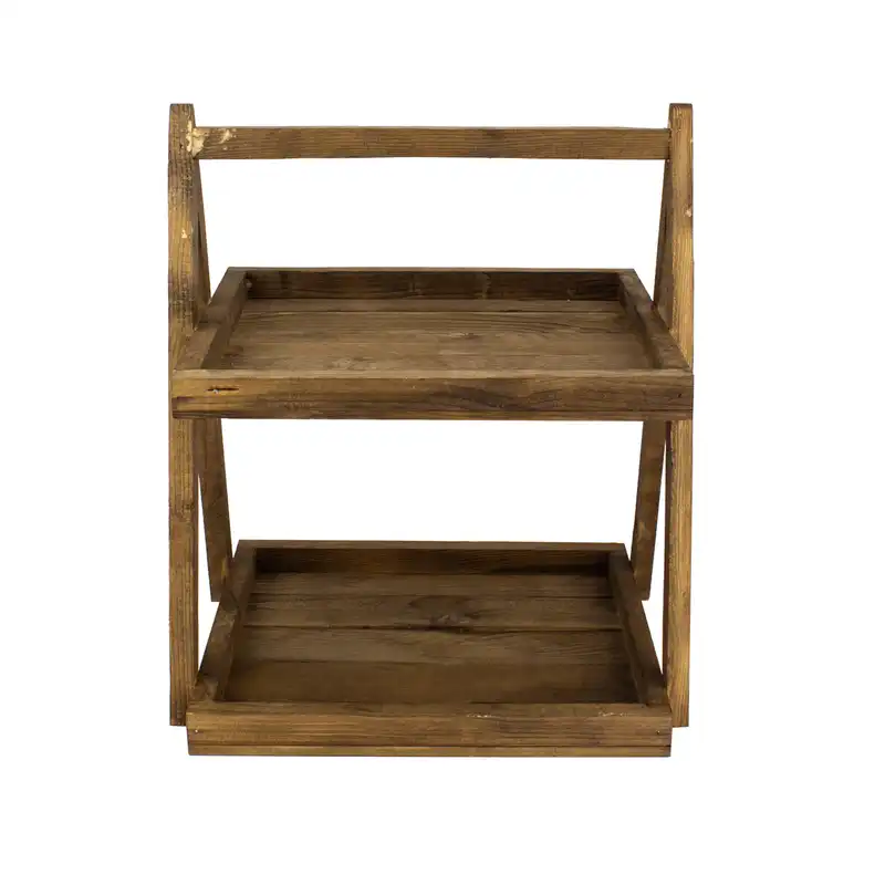 شلف رومیزی مدل دو طبقه چوبی کد 053