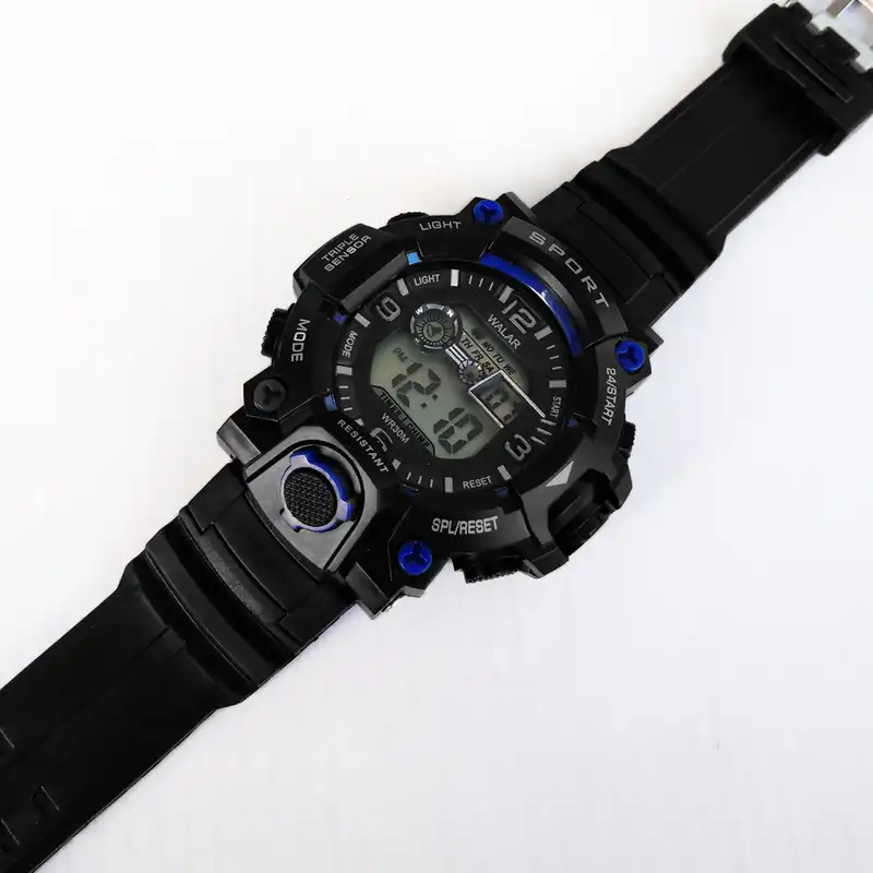 ساعت مچی دیجیتال بچگانه والار مدل ضدآب چراغدار کرنومتردار کد 13