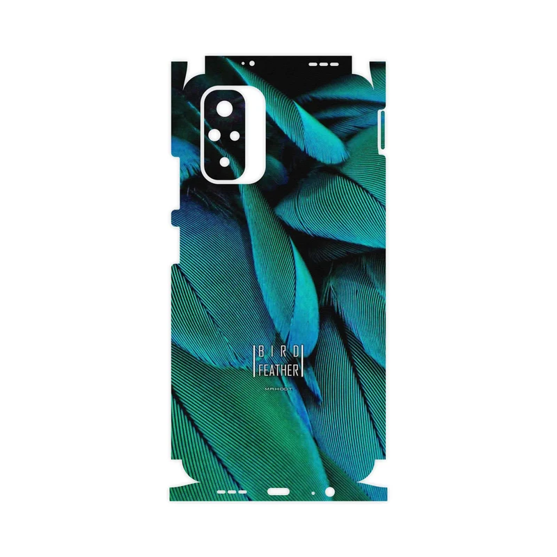 برچسب پوششی ماهوت مدل Green Feather-FullSkin مناسب برای گوشی موبایل شیائومی Redmi Note 10