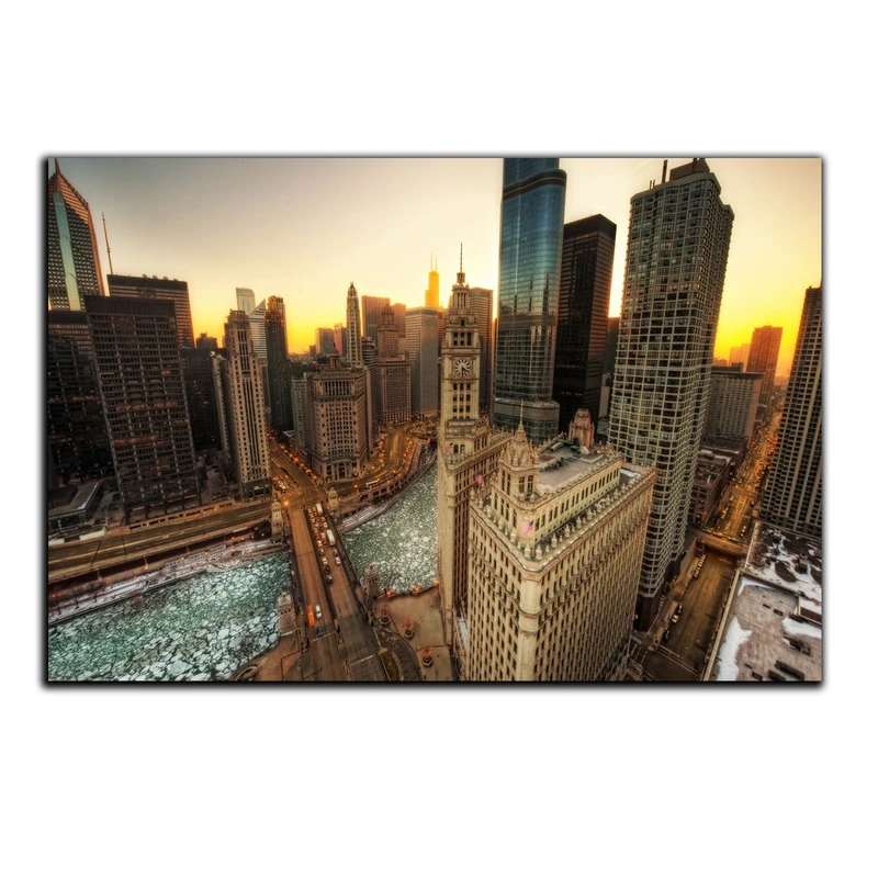 تابلو شاسی بکلیت طرح منظره شهر شیکاگو مدل SH-435