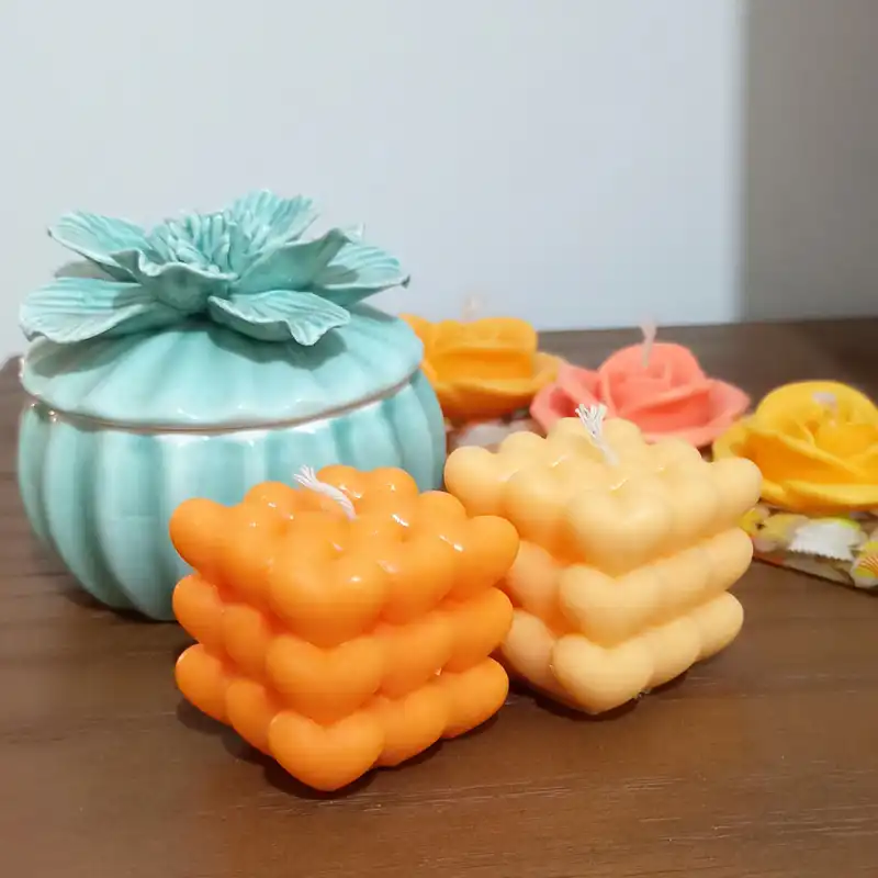 قالب شمع مدل روبیک طرح قلب کد KB4