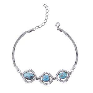   دستبند نقره زنانه بازرگانی میلادی کد DP_058