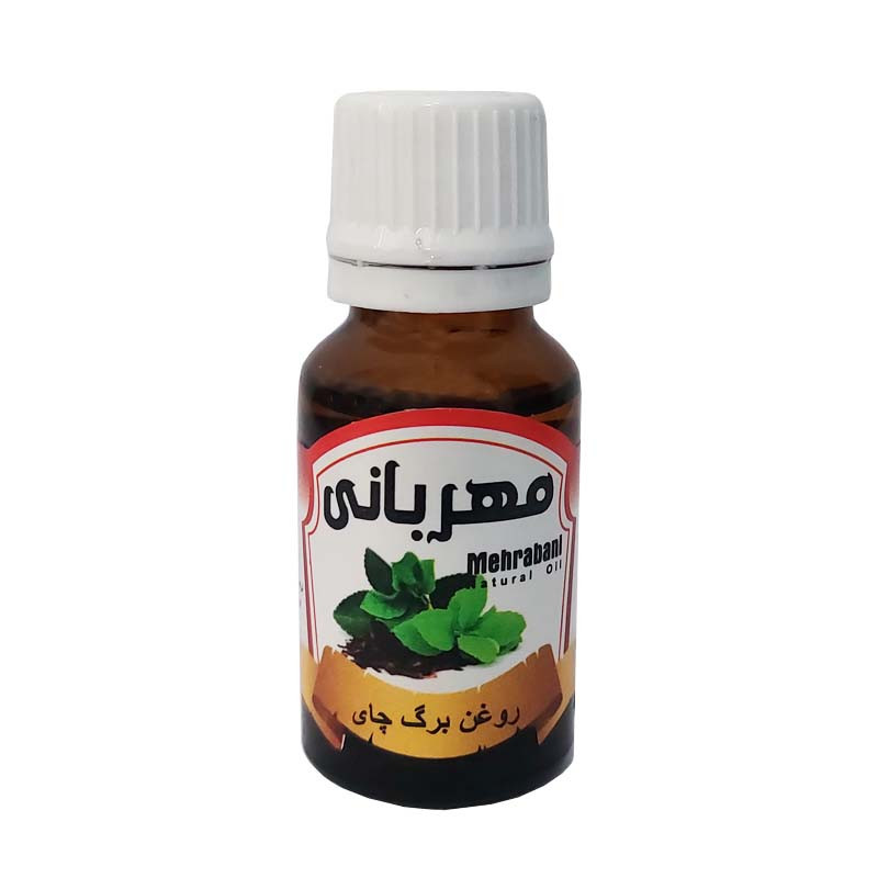 روغن بدن مهربانی مدل برگ درخت چای کد RB07 حجم 18میلی لیتر