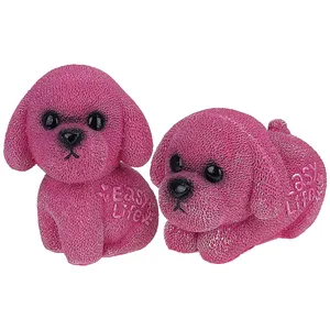 مجسمه مدل NZ048R طرح سگ مجموعه 2 عددی