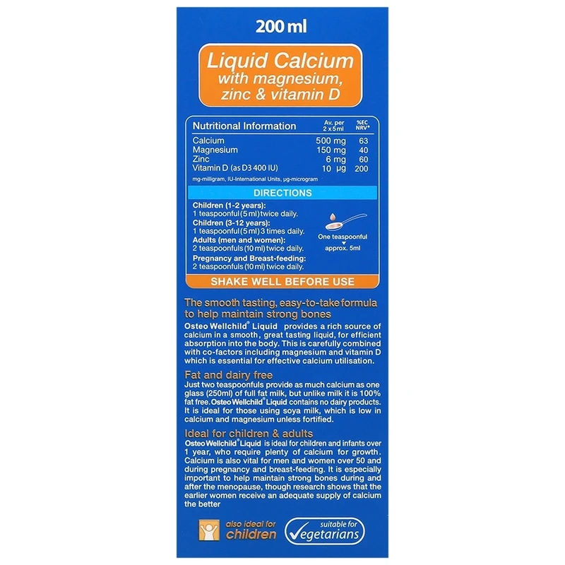 عکس شماره 2 : شربت استئو ول چایلد ویتالاجیک-200 میلی لیتر