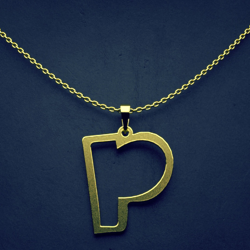 گردنبند طلا 18 عیار زنانه مدوپد مدل حرف P کد H3-1-1096