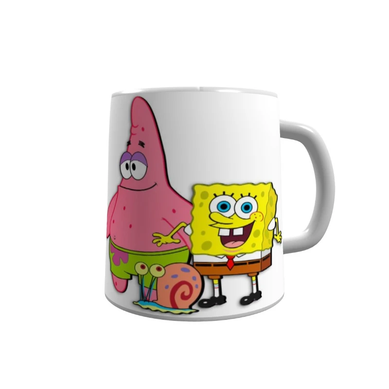 ماگ پاد آفرین طرح باب اسفنجی مدل شخصیت کارتونی