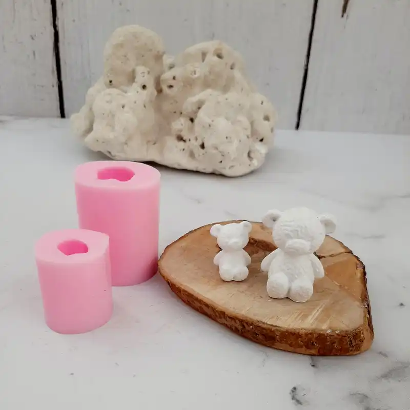 قالب شمع مدل خرس تدی مجموعه 2 عددی